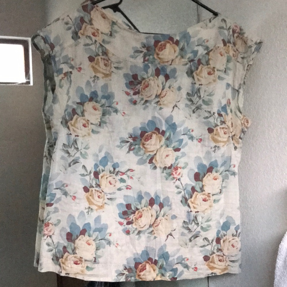 Anthropologie Odille Floral Top